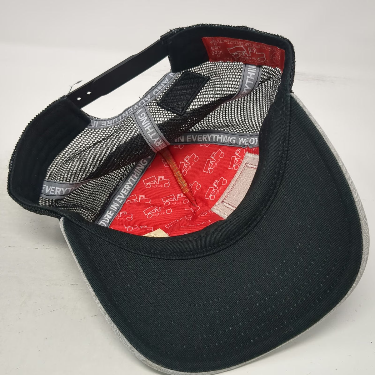 Bigtruck Gray Trucker Hat One Size Snapback Mesh Foam Adventure Mountain Patch