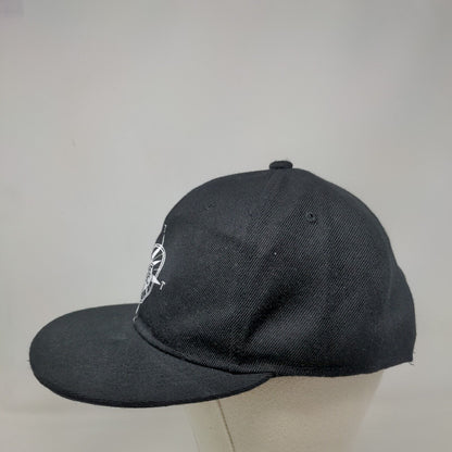 WSEC Compass Premium Snapback Hat Black OSFA Adjustable 6 Panel Max Headgear