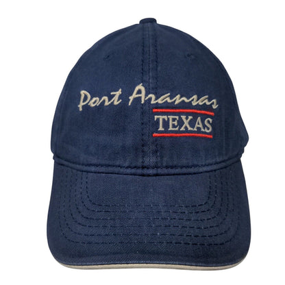 Port Aransas Texas Strapback Hat Blue One Size Embroidered Jhats