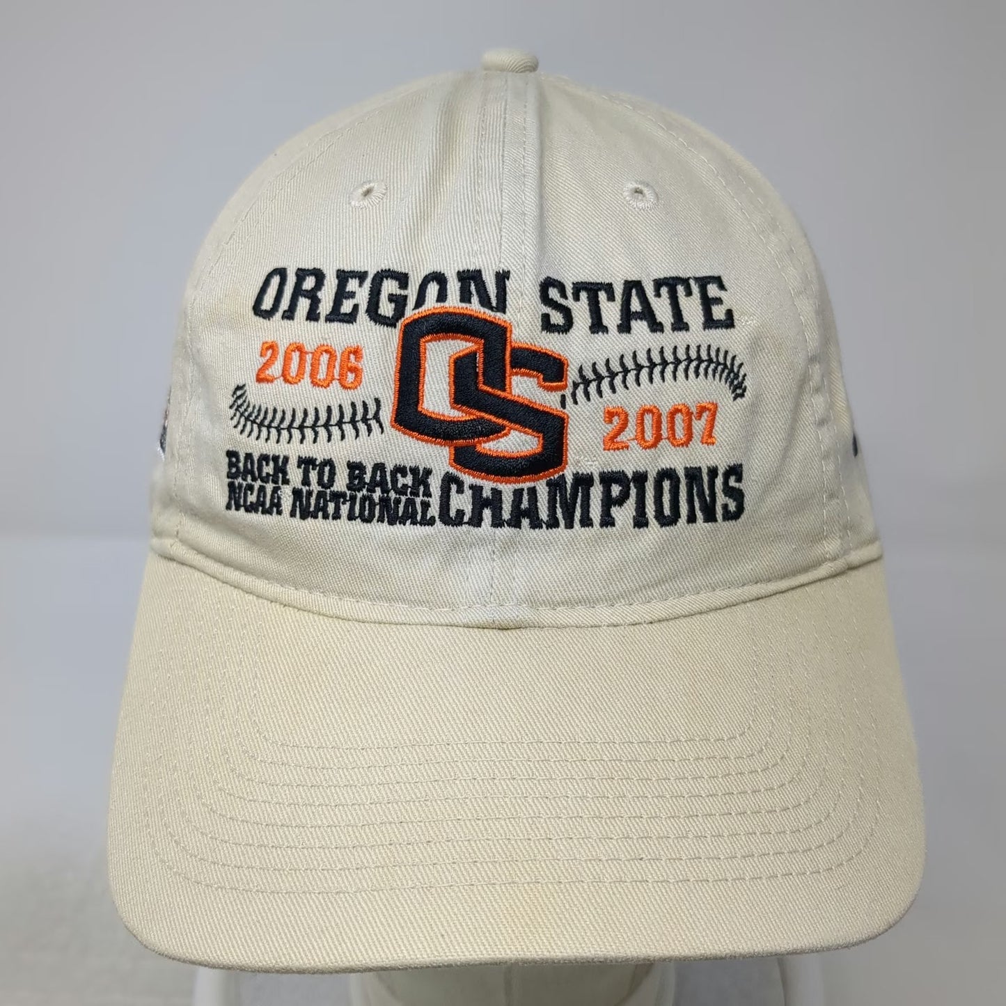 Nike Oregon State NCAA Beige One Size Cap Hat 2006 2007 College World Series