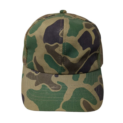 YoungAn Strapback Trucker Hat Camouflage One Size Adjustable Mesh Back Blank