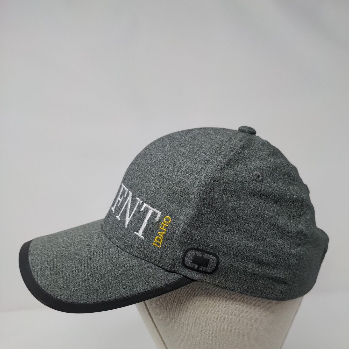 FNT Idaho Strapback Hat Gray One Size Adjustable Embroidered Ogio