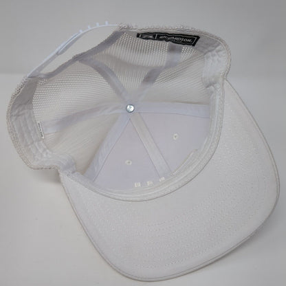 Richardson Snapback Trucker Hat White One Size Adjustable Mesh Back Embroidered