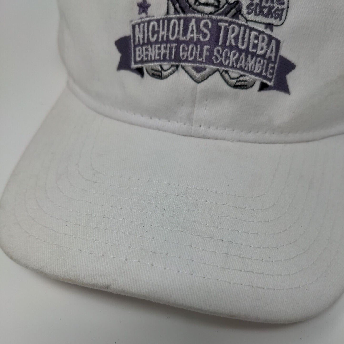 Nicholas Trueba Benefit Golf Scramble Strapback Hat White OSFM Hit Wear