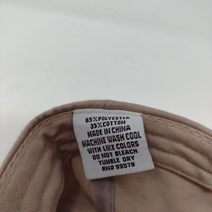 Big Custom Strapback Hat Tan One Size Adjustable Vented Holes 6 Panel Blank