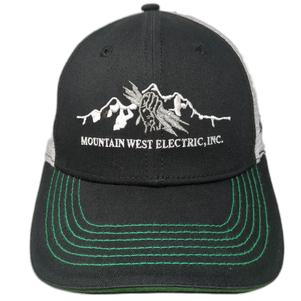 The Identity Group Baseball Cap Black One Size Mountain West Electric Mesh Hat