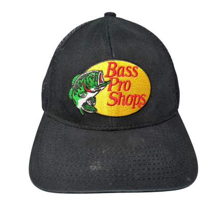 Bass Pro Shops Gone Fishing Trucker Hat Black OSFM Mesh Back Adjustable
