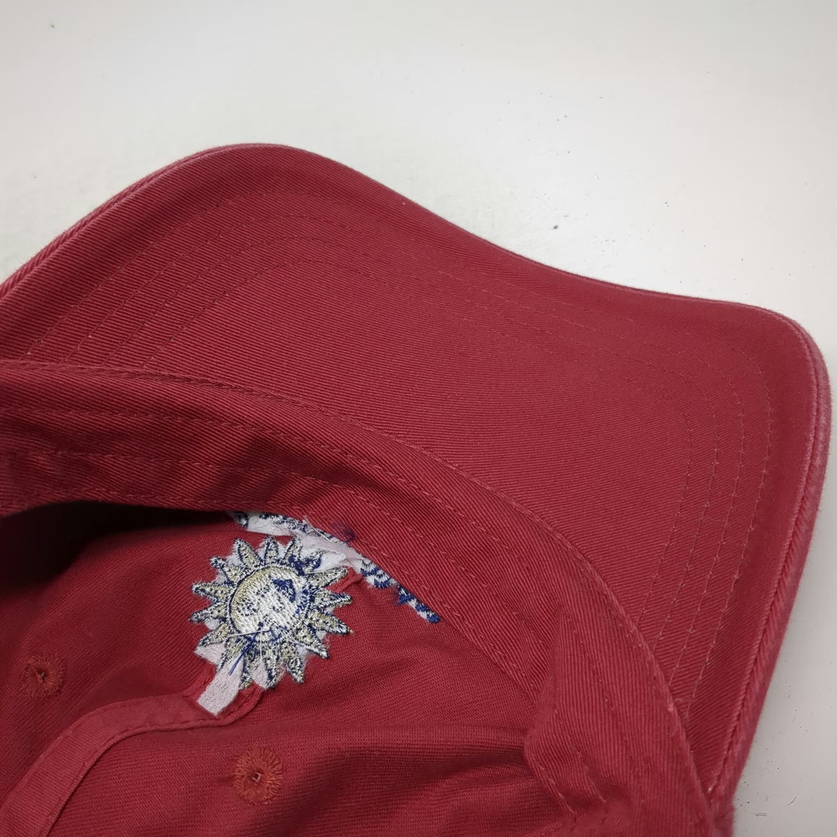 Imperial Sun Valley Red Baseball Cap One Size Slideback Embroidered Cotton Hat