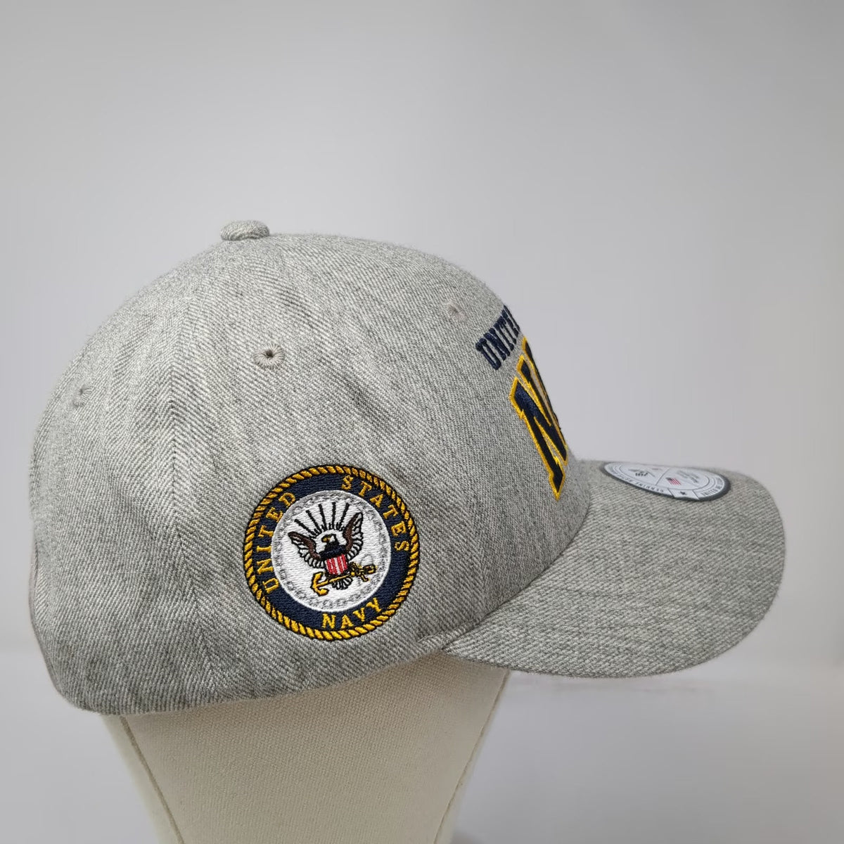 Rapid Dominance Snapback Hat Gray One Size US Navy Wool Blend Official Licensed