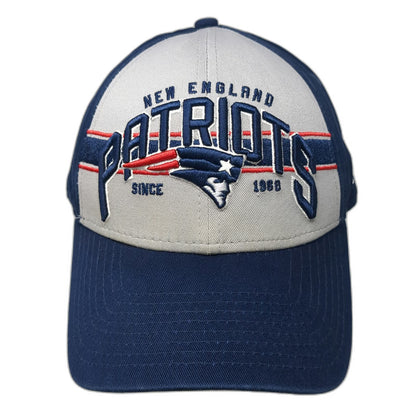 New England Patriots NFL New Era Blue One Size Strapback Hat Embroidered Logo