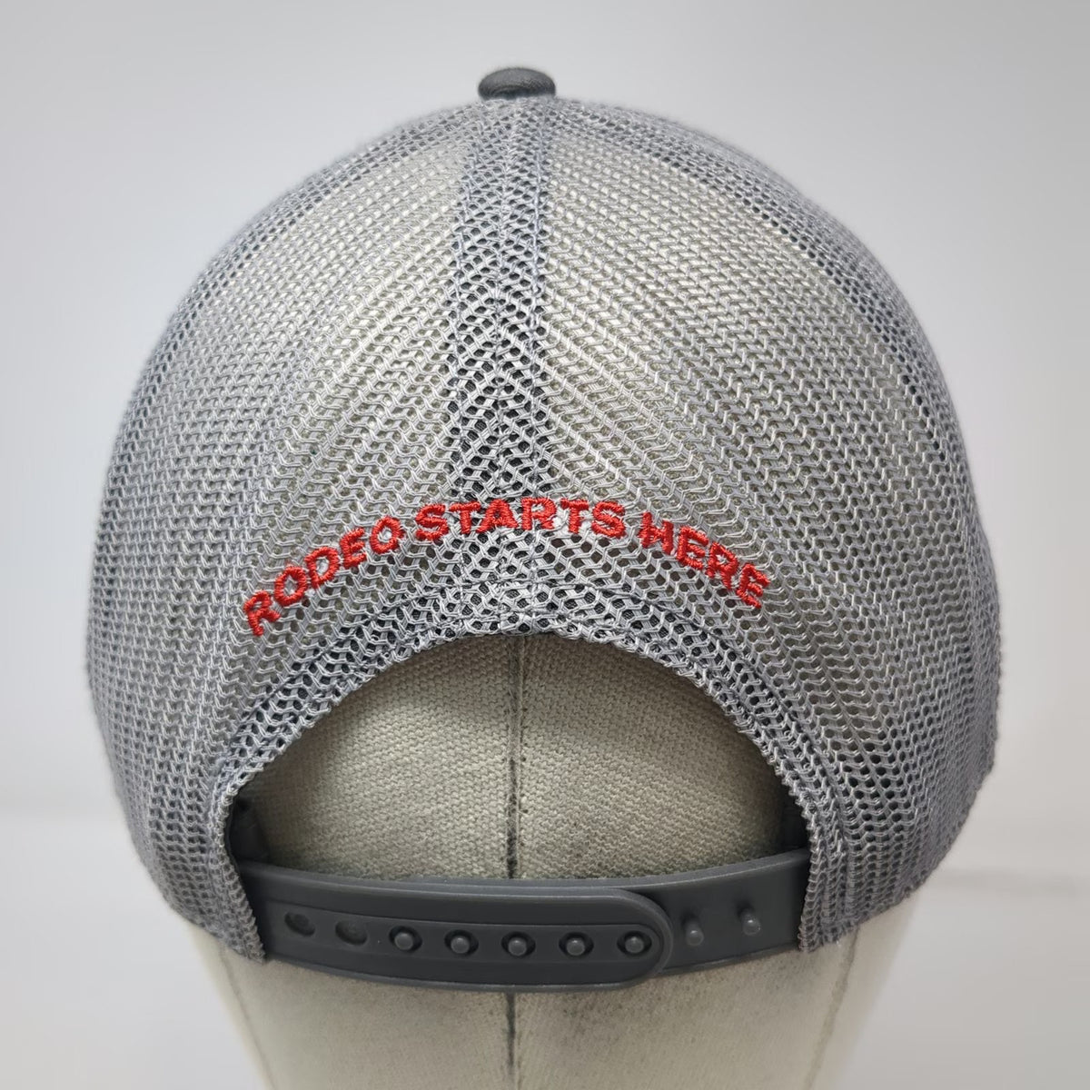 The Game Trucker Hat Gray One Size PRCA Youth Camps Rodeo Starts Here Snapback
