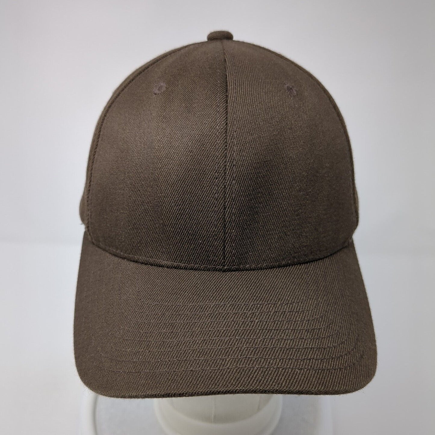 Yupoong Fitted Hat Brown Large-XL Flexfit Solid Blank 6 Panel Outdoor