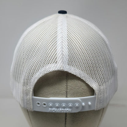 Richardson Trucker Hat Blue One Size StitchX Embroidery Mesh Snapback Style 112