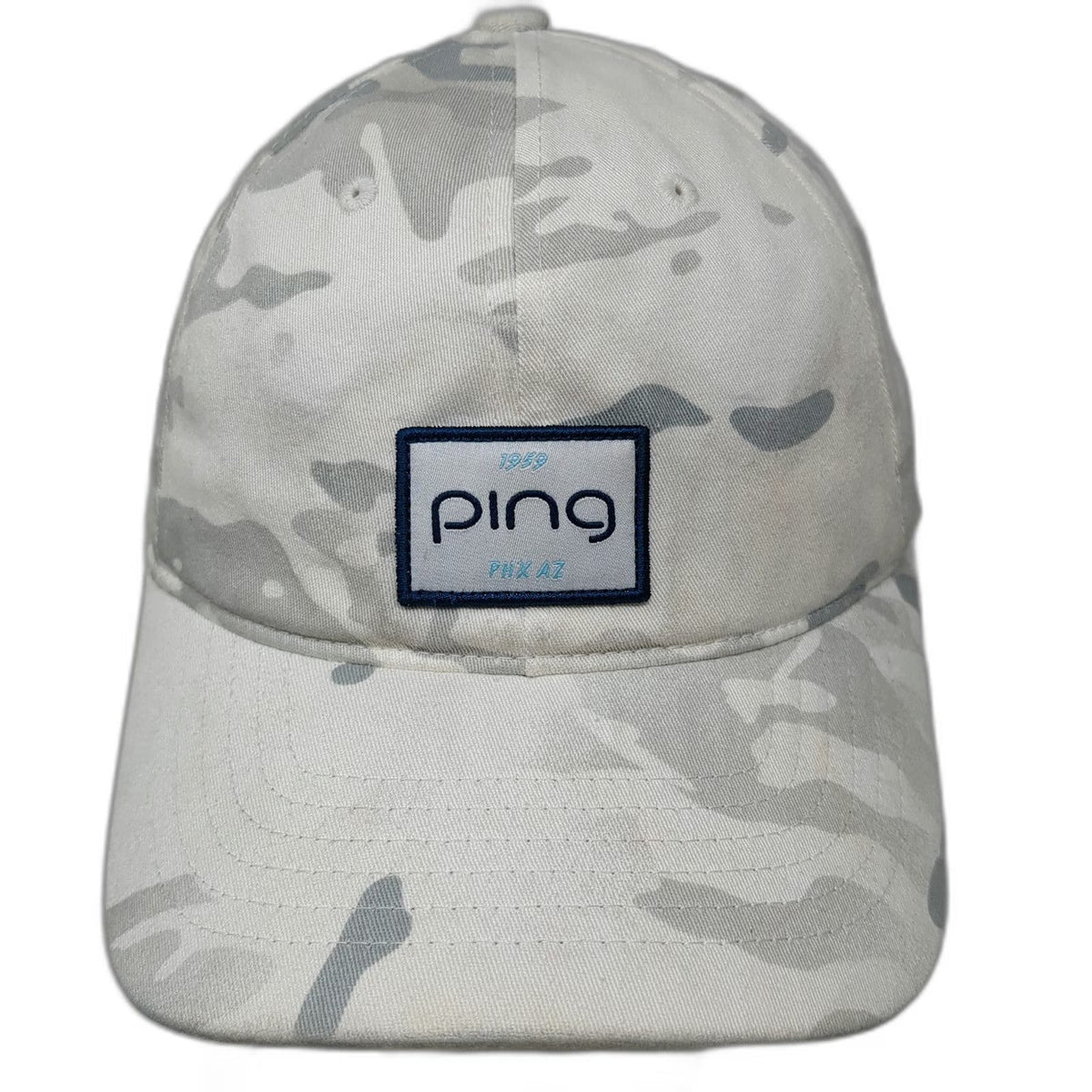 Ping Baseball Cap White Camo One Size Slideback Golf Play Your Best Patch Hat