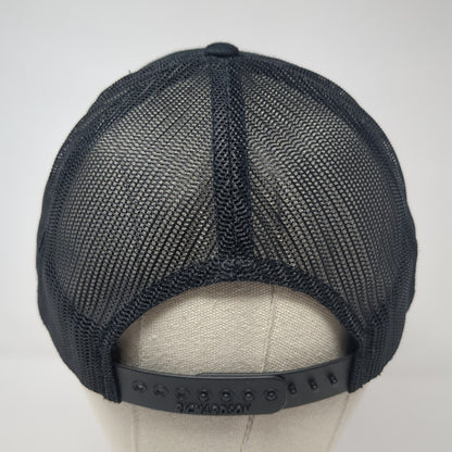 GWB Snapback Mesh Back Trucker Hat Black One Size Embroidered Logo