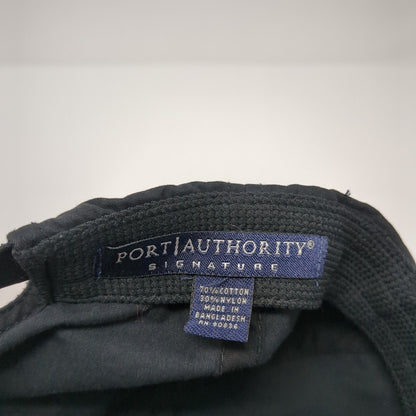 T&co. Strapback Baseball Cap Black OS Adjustable Embroidered Port Authority