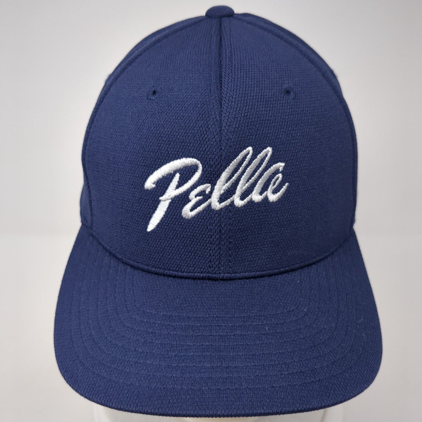 Pellce Fitted Hat Blue L/XL Embroidered Stretch Flexfit Sport-Tek