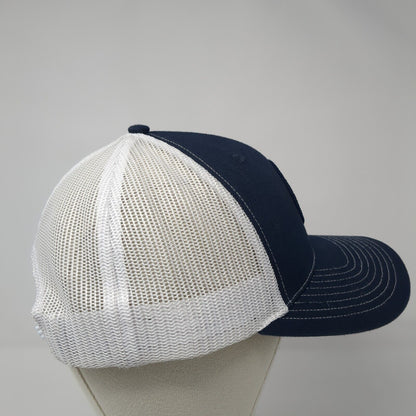 Richardson Snapback Mesh Back Trucker Hat Blue One Size Logo Patch
