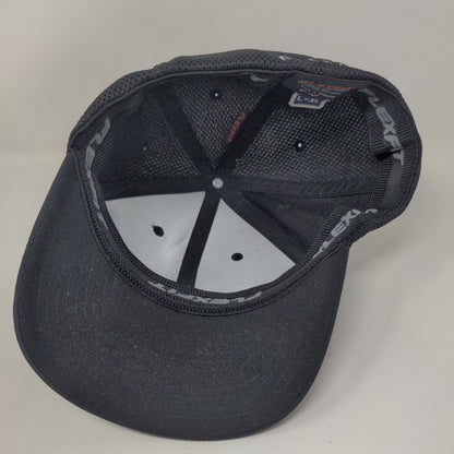 Pute.us Fitted Mesh Back Hat Black Large-XL Embroidered Flexfit