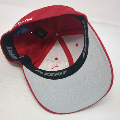 Port Authority Red Baseball Cap M Fitted Flexfit Rackssite Antler Logo Hat