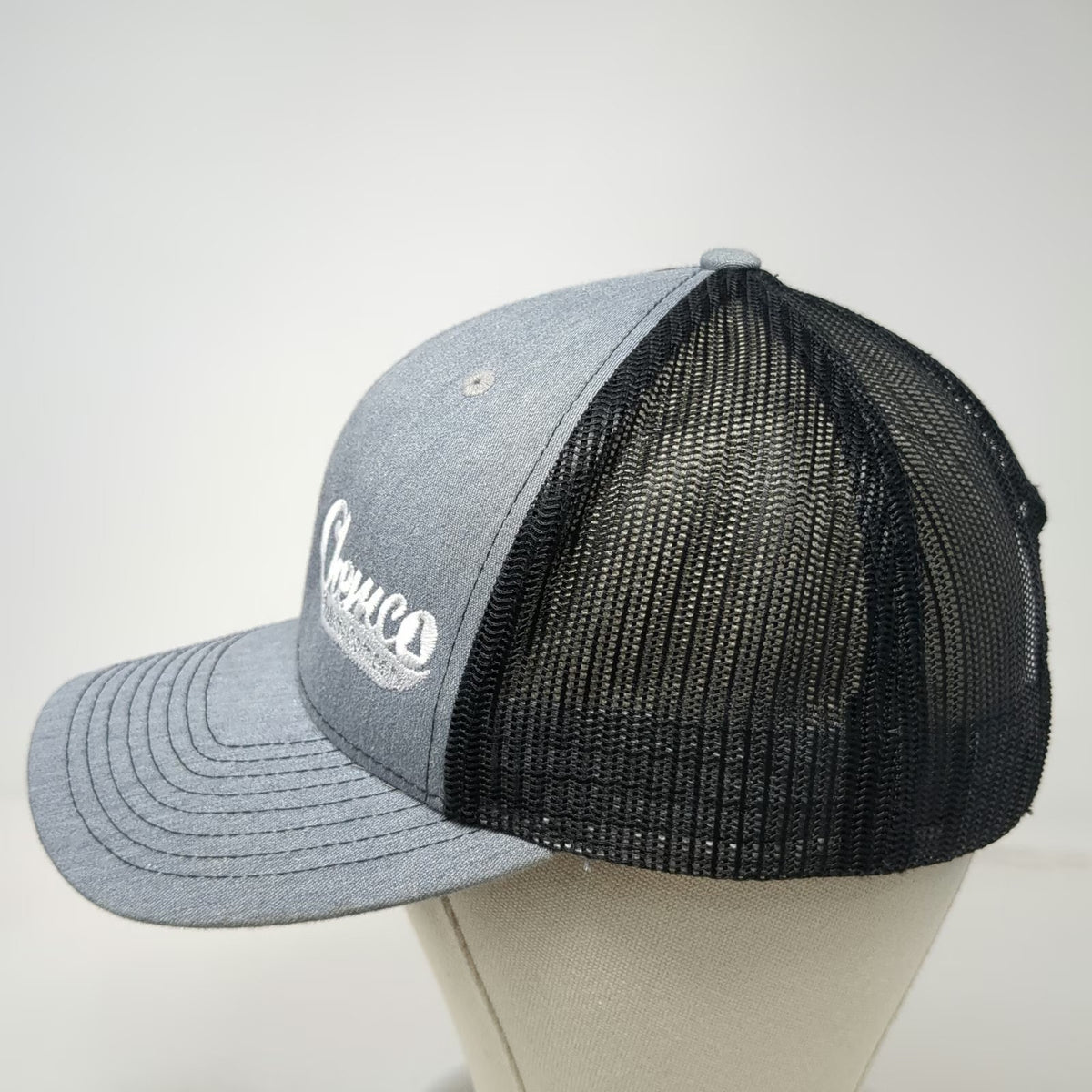 Richardson Trucker Hat Gray One Size Snapback Chemco Products Company Mesh Hat