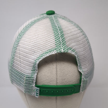 YETI Coolers Snapback Trucker Hat Green OS Adjustable Embroidered Mesh Back