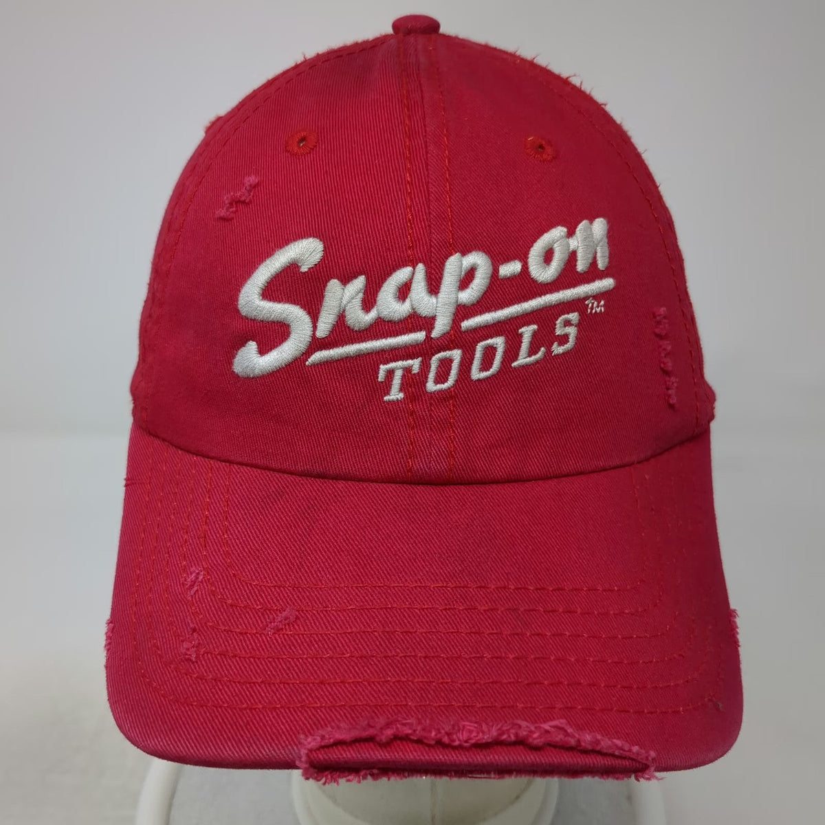Wild Snap-on Tools Baseball Cap Red One Size Distressed Embroidered Logo Hat
