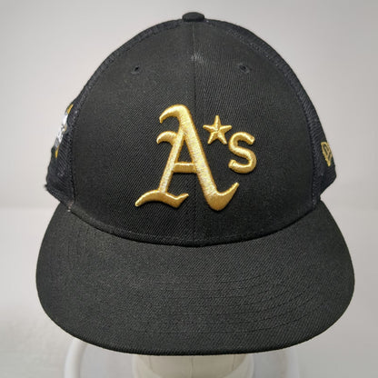 New Era Oakland Athletics MLB Trucker Hat Black Gold 7 7/8 ASG 2022 Mesh Pattern