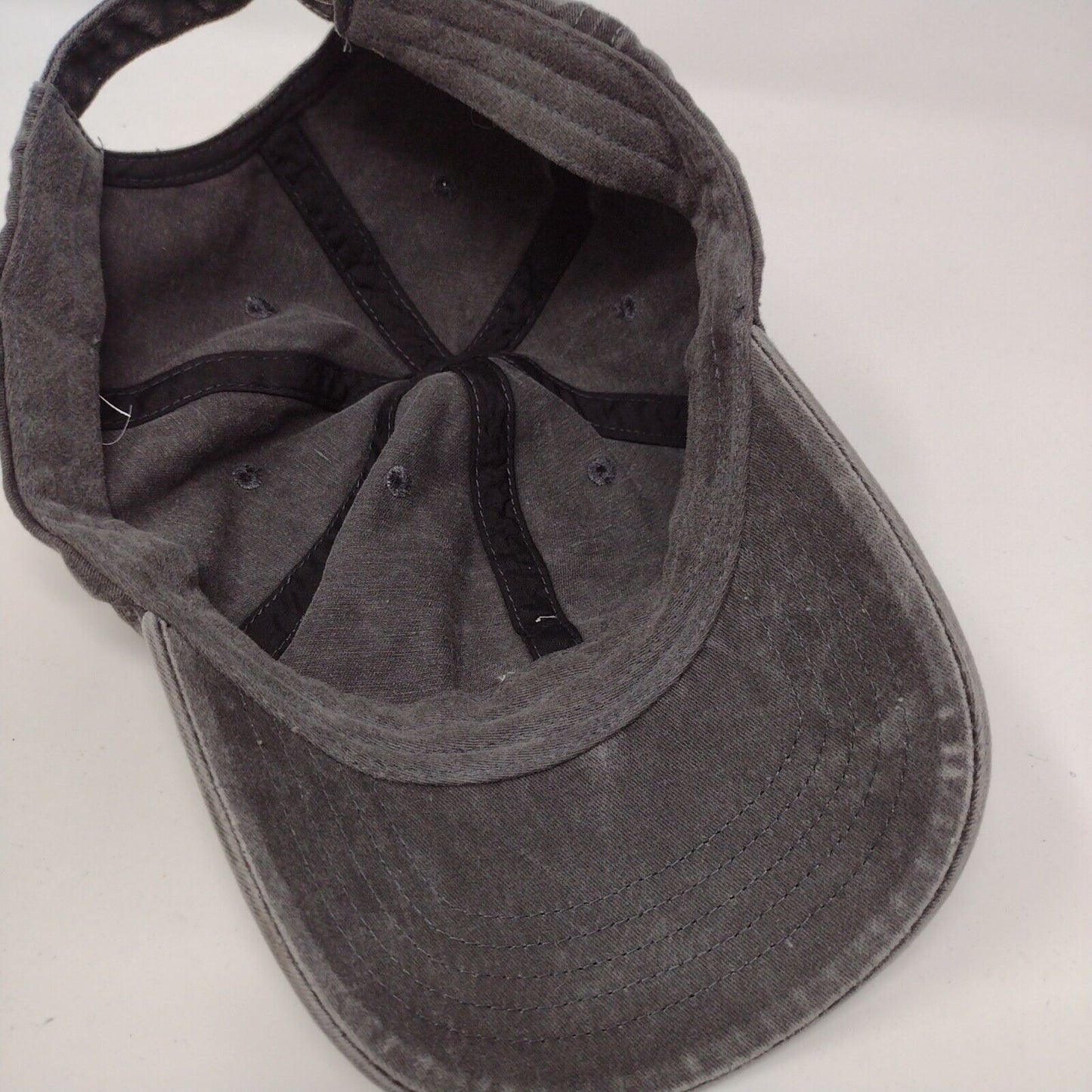 Unbranded Slideback Hat Gray OSFA Adjustable 6 Panel Blank Solid