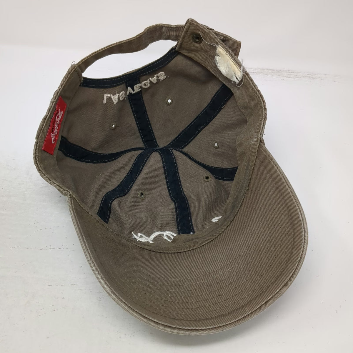 Coca-Cola Baseball Cap Brown White One Size Las Vegas Embroidered Hat Slideback