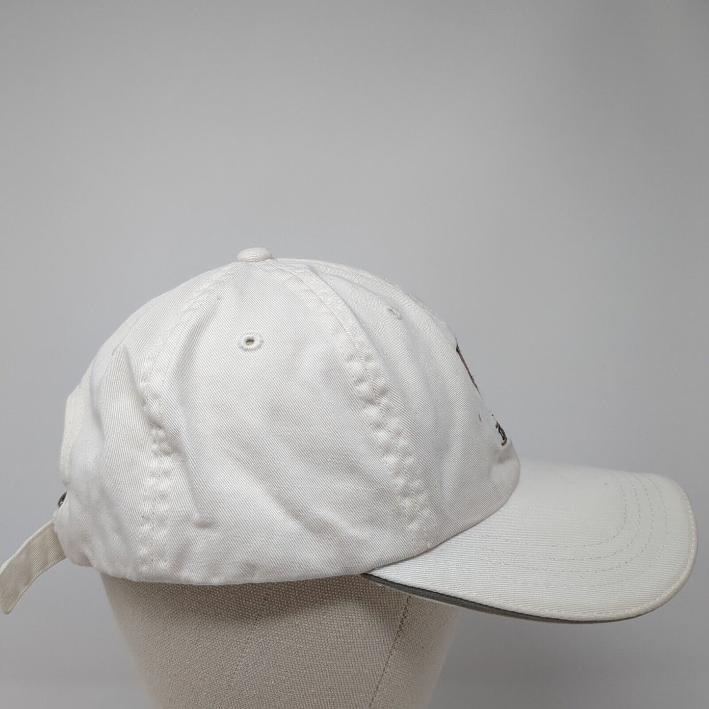 The Deuce Slideback Hat White One Size Adjustable Embroidered American Dry Goods