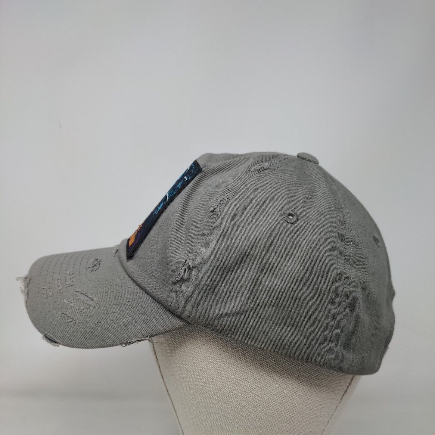Take Me With You Slideback Hat Gray OSFA Adjustable Embroidered Distressed