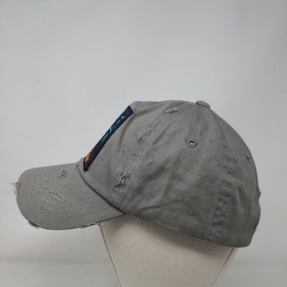 Take Me With You Slideback Hat Gray OSFA Adjustable Embroidered Distressed