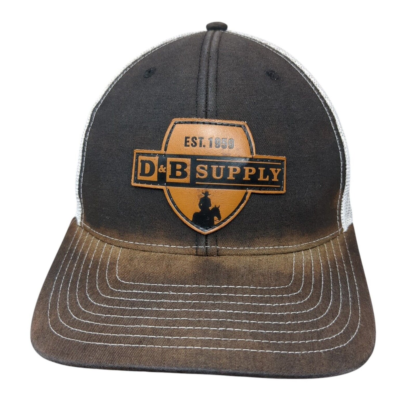 D&B Supply Snapback Trucker Hat Black OSFA Adjustable Mesh Back Richardson