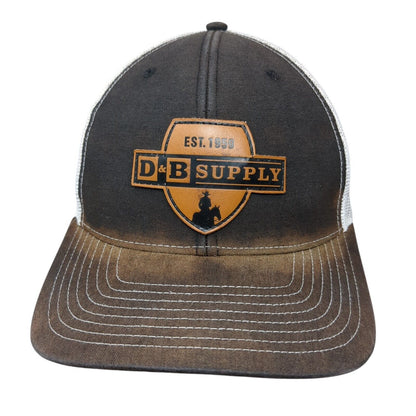 D&B Supply Snapback Trucker Hat Black OSFA Adjustable Mesh Back Richardson