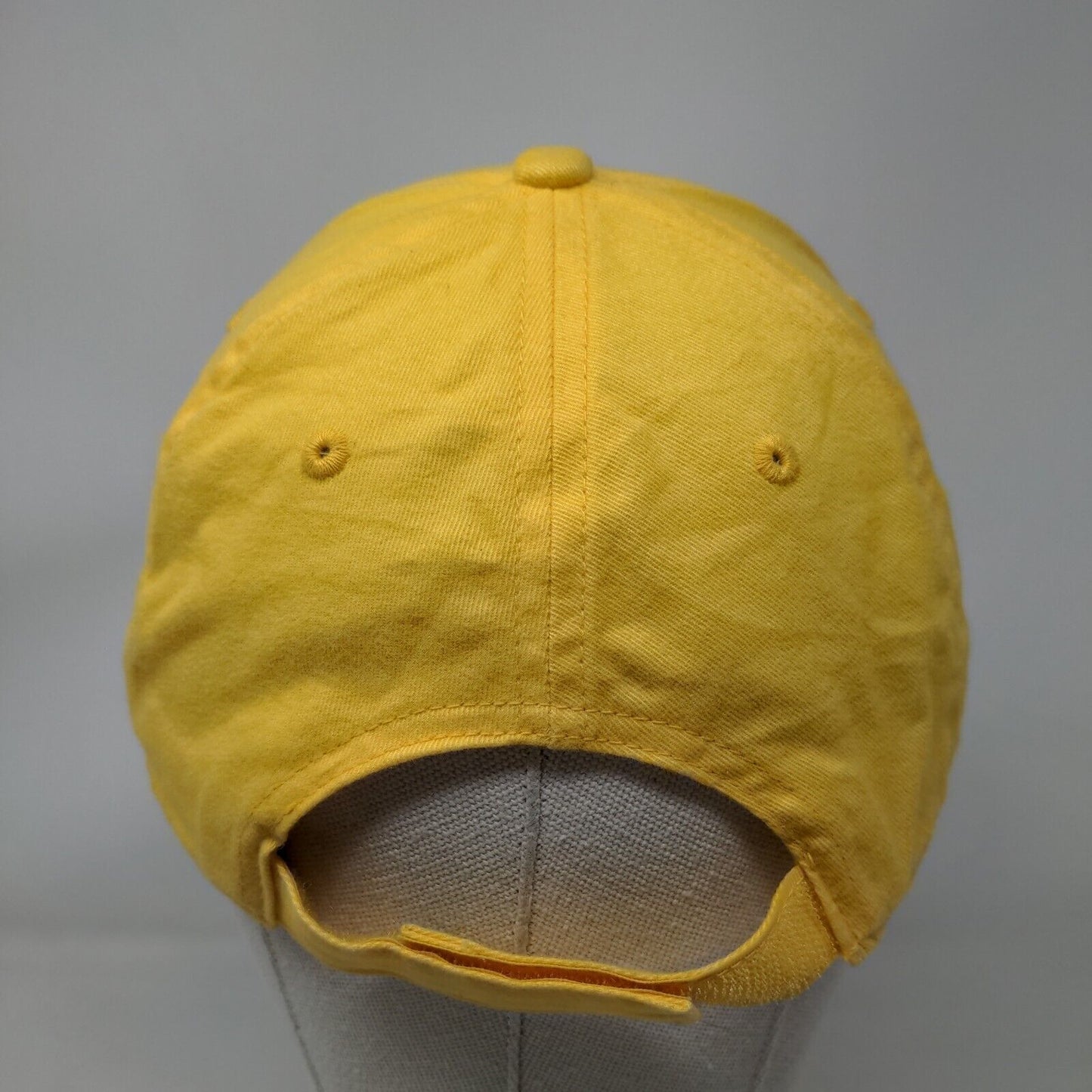 Unbranded Strapback Hat Yellow One Size Adjustable Solid 6 Panel Blank
