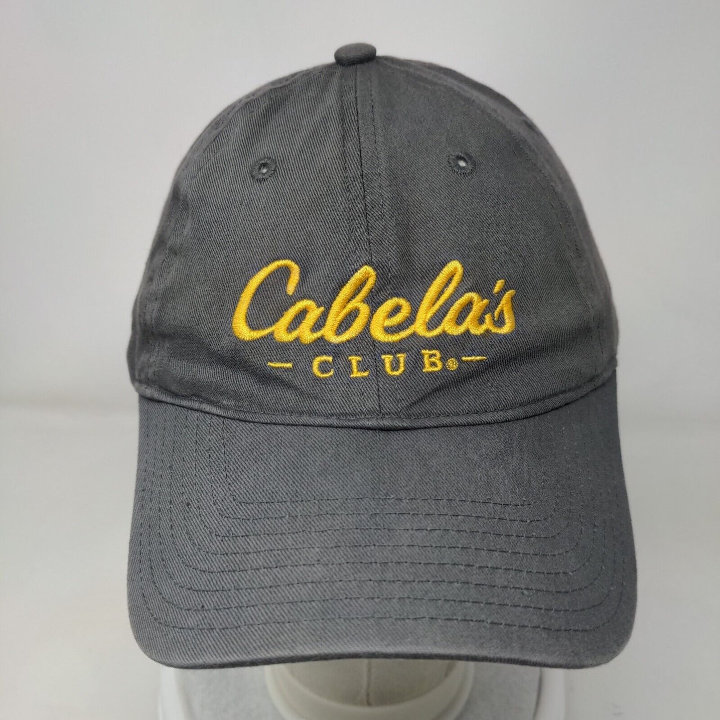 Cabela's Club Slideback Hat Gray One Size Adjustable Embroidered Vented Holes