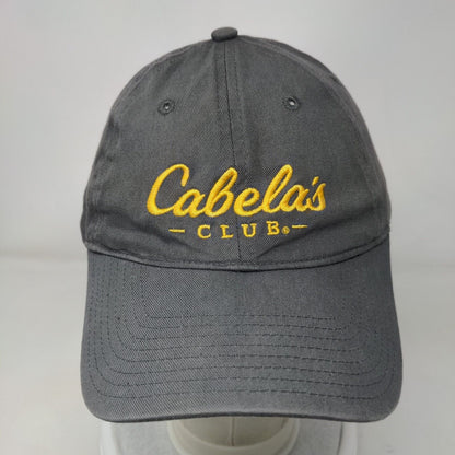 Cabela's Club Slideback Hat Gray One Size Adjustable Embroidered Vented Holes
