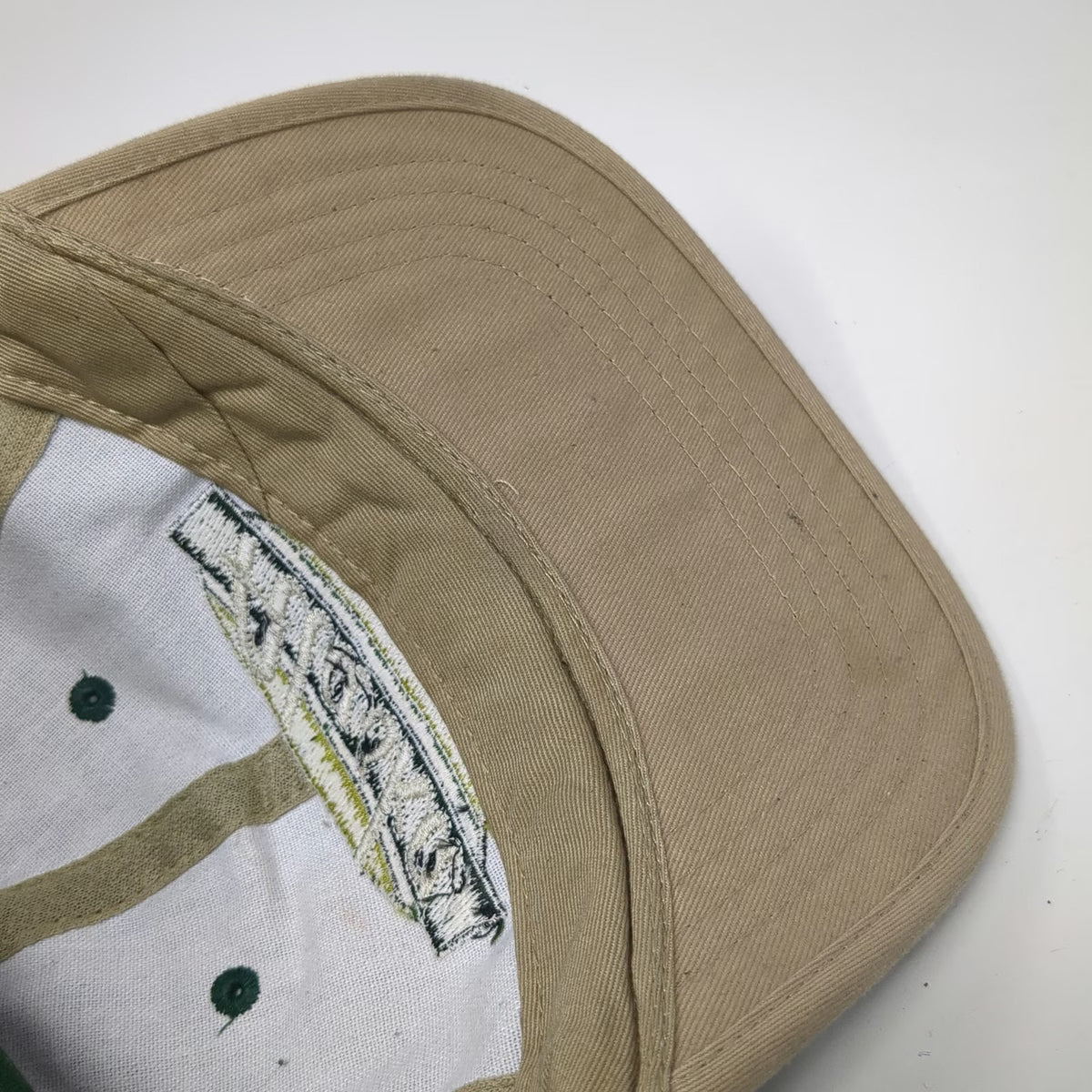 K-Products Alaska Baseball Cap Green One Size Slideback Contrast Brim Piping Hat