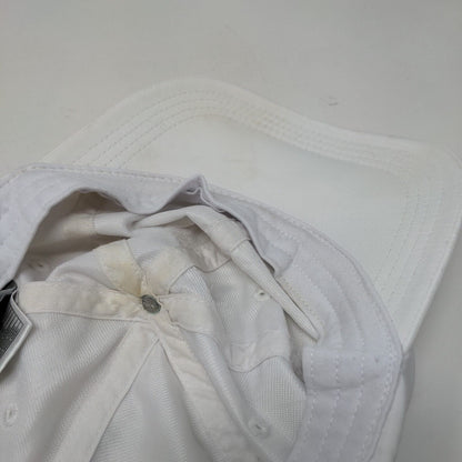 PUMA Slideback Hat White OSFA Adjustable Vented Holes 6 Panel Polyester