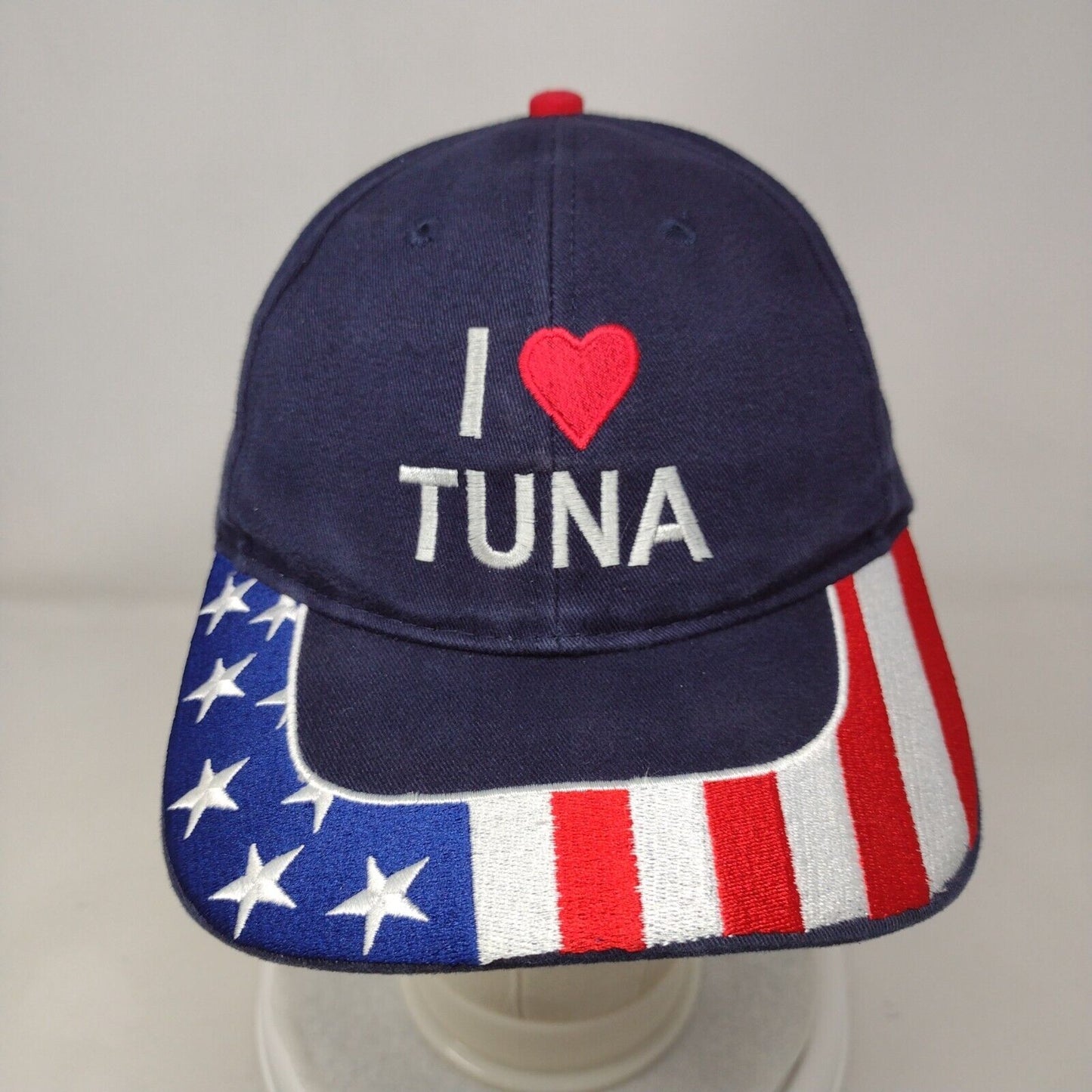 I 🧡 Tuna American Flag Strapback Hat Multicolor OSFM Adjustable Patriotic Otto