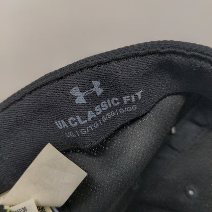 Under Armour Fitted Hat Black L/XL Classic Fit Blitzing Embroidered 6 Panel