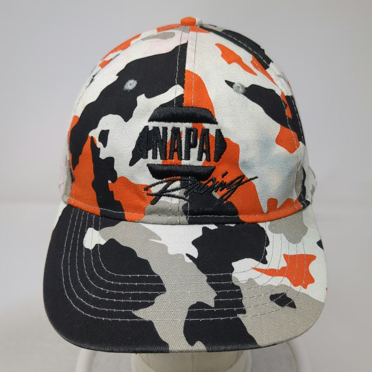 NAPA Racing Baseball Cap White Camo One Size Slideback Hat Cotton Racing Logo
