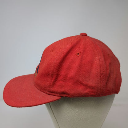 Sportcap Snapback Red Hat One Size Green Underbrim Embroidered Aspen Logo