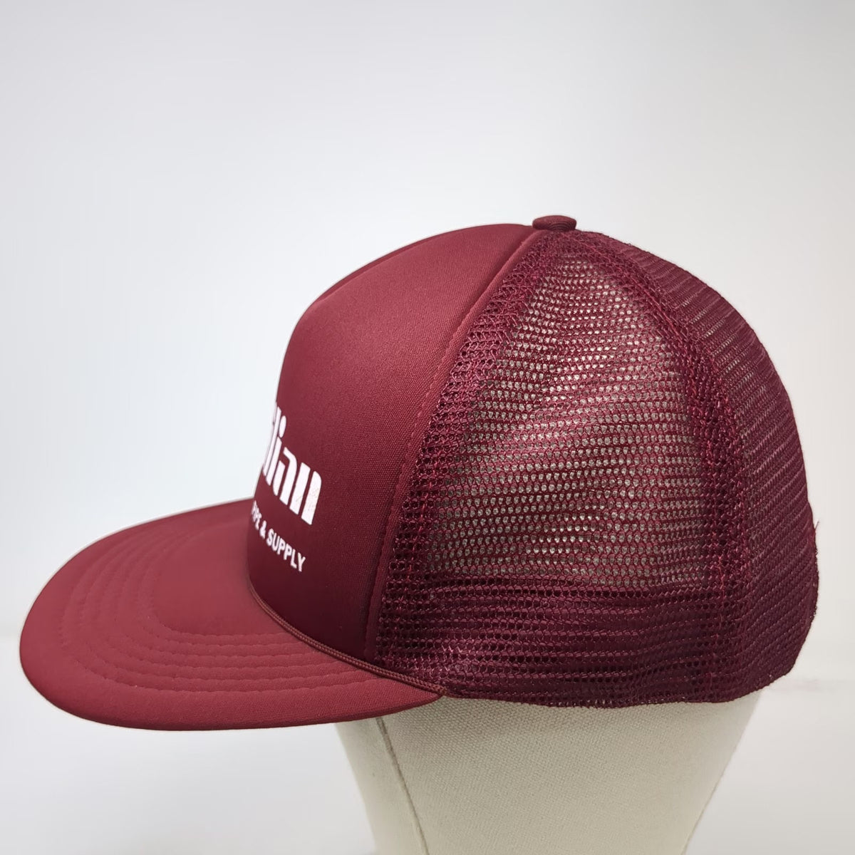 Winner Trucker Hat Red One Size Familian Pipe & Supply Mesh Rope Cord Hat