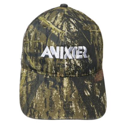 HitWear Baseball Cap Green One Size Camo Mesh Back Strapback Hat Anixter Logo