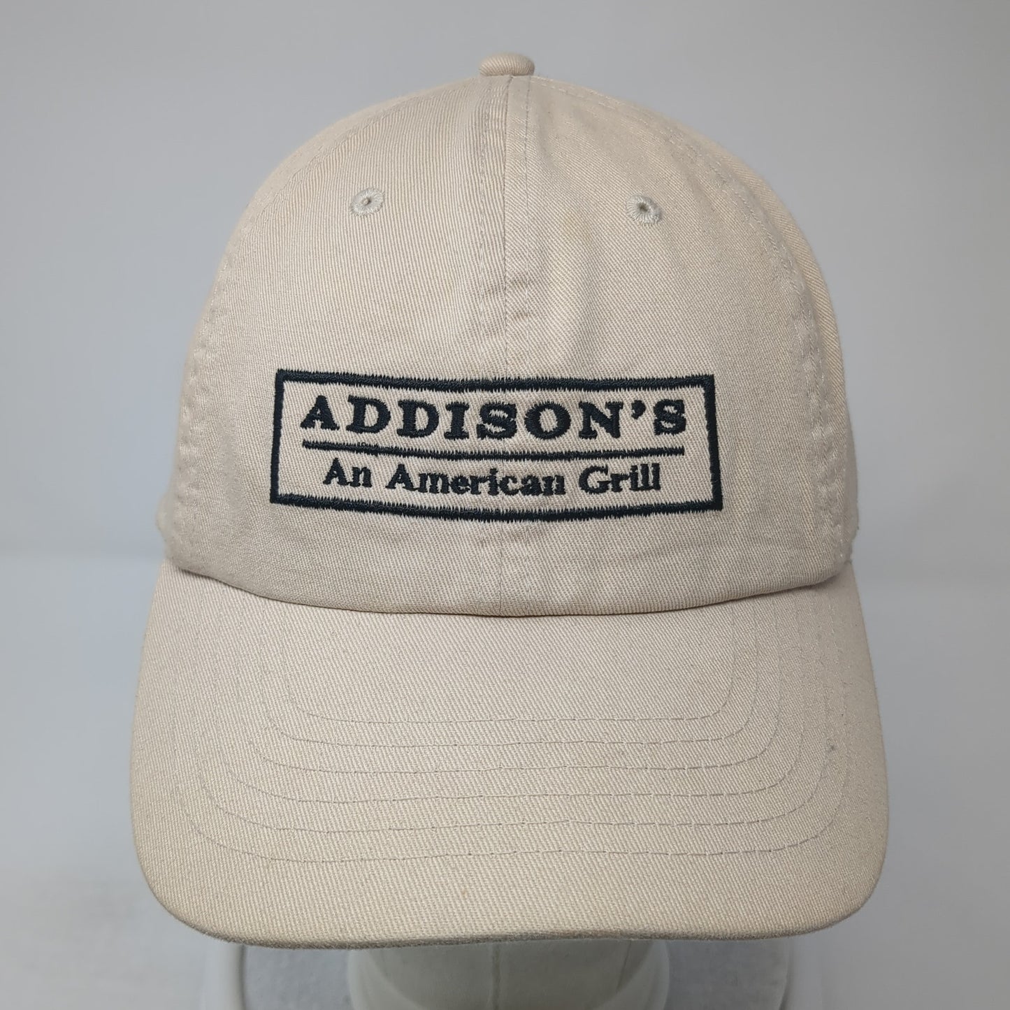 Addison's An American Grill Baseball Cap Beige One Size Adjustable Champion