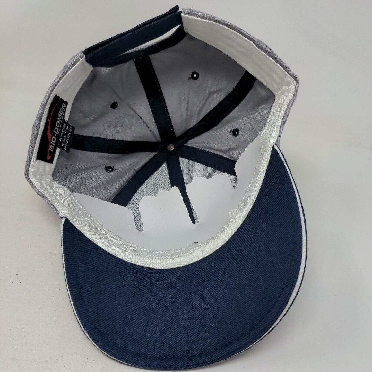 Gulf Shores Strapback Hat Blue OSFA Embroidered Colorblock Bio-Domes