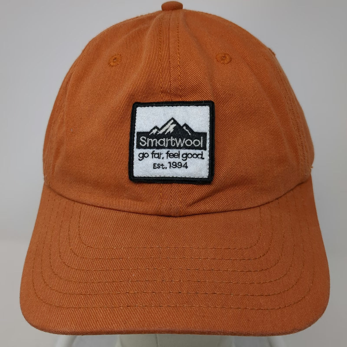 Smartwool Baseball Cap Orange One Size Cotton Patch Logo Adjustable Strap Hat