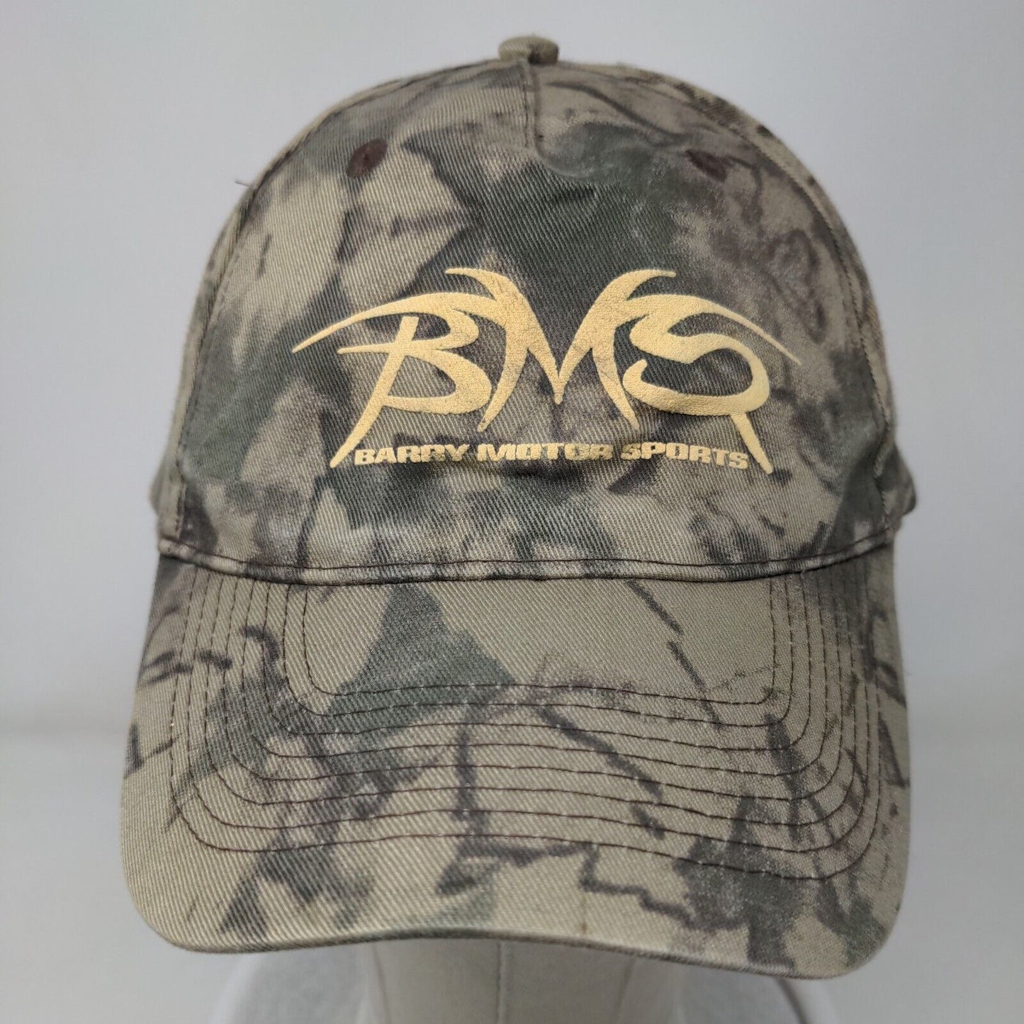 BMS Barry Motor Sports Snapback Hat Camo OSFA Adjustable Cobra